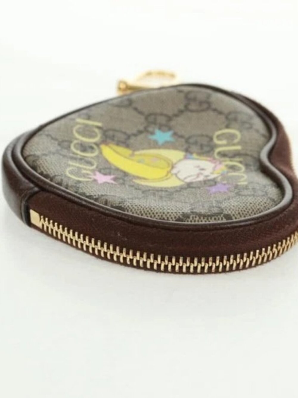 GUCCI GG Supreme Bananya Coin Purse PVC Beige Gold 701062 Auth 168024M - Picture 5 of 15